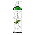 NaturSense USDA Organic Aloe Vera Gel from 100% Pure Aloe. Deep Hydration, Effective Moisturizing. Great for Hair, Scalp, Face, Dry Skin, Acne Beauty & Personal Care NTRSNS
