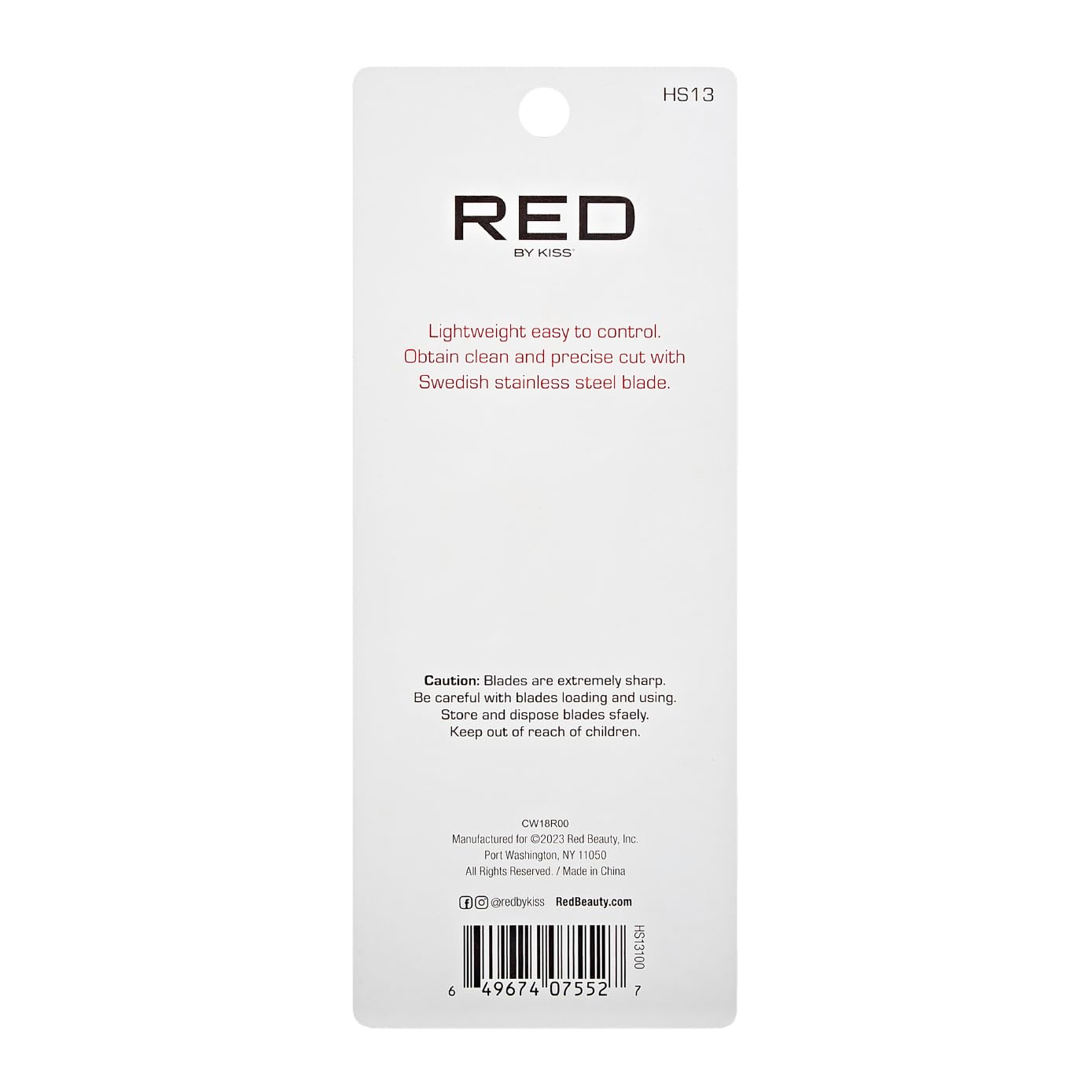 RED by Kiss Stainless Steel Hair Saper, Shaving Razor Blades Edge Trimmer Hair Removers for Men, Blades Hair Shaver (Disposable Shaver) Beauty and Personal Care Red by Kiss
