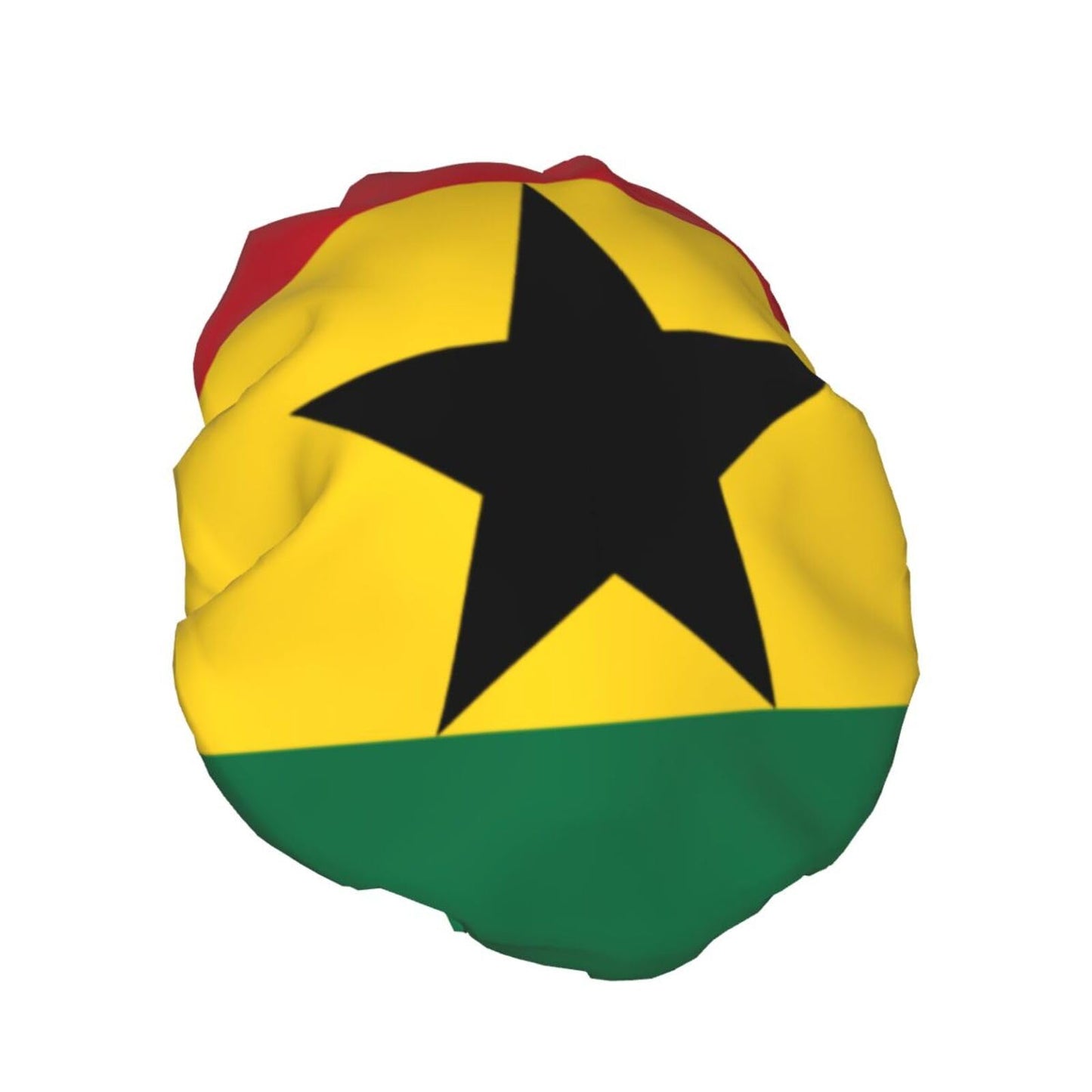Ghana Flag Prints Shower Cap Double Layer Lined Waterproof Bathing Shower Hat Beauty and Personal Care Hayyett