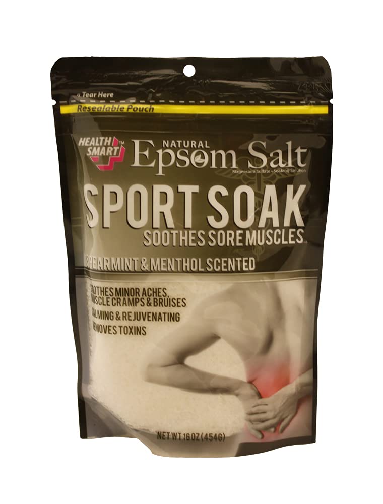 Natural Epsom Salt (Spearmint & Menthol Sports Soak) Beauty and Personal Care Health Smart