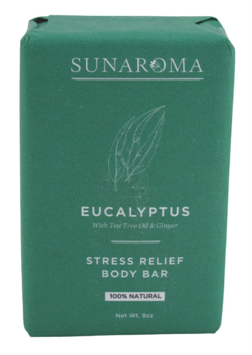 Sunaroma Soap Bar Eucalyptus Tea Tree + Ginger 8 Ounce (Pack of 6) Beauty & Personal Care SUNAROMA