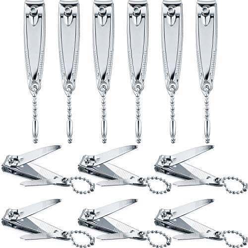 Bememo 12 Pcs Stainless Nail Clippers Set Fingernail Clippers and Toenail Cutter Tool Set, Men, Women, Elder, Home Travel Salon Care Beauty & Personal Care Bememo