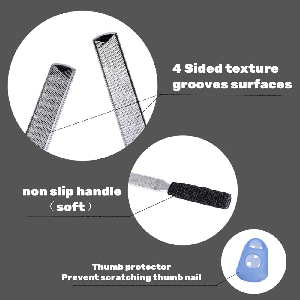 IDOU Toe Nail Files for Thick Nails,Stainless Steel 4 Sides 7 inch Length,Nail Files for Men Seniors & Dogs Beauty & Personal Care IDOU
