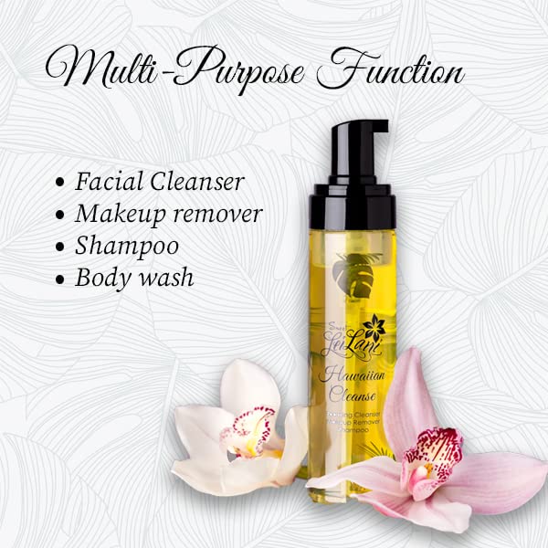 Sweet LeiLani Hawaiian Hydrating Foaming Facial Cleanser, Body Wash, Makeup Remover, Shampoo, Makeup Brush Cleaner | Multi Purpose Cleanser Beauty & Personal Care SWEET LEILANI