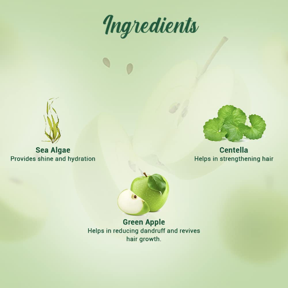 Biotique Fresh Daily Purifying Shampoo & Conditioner - Green Apple 190ml Beauty & Personal Care Biotique