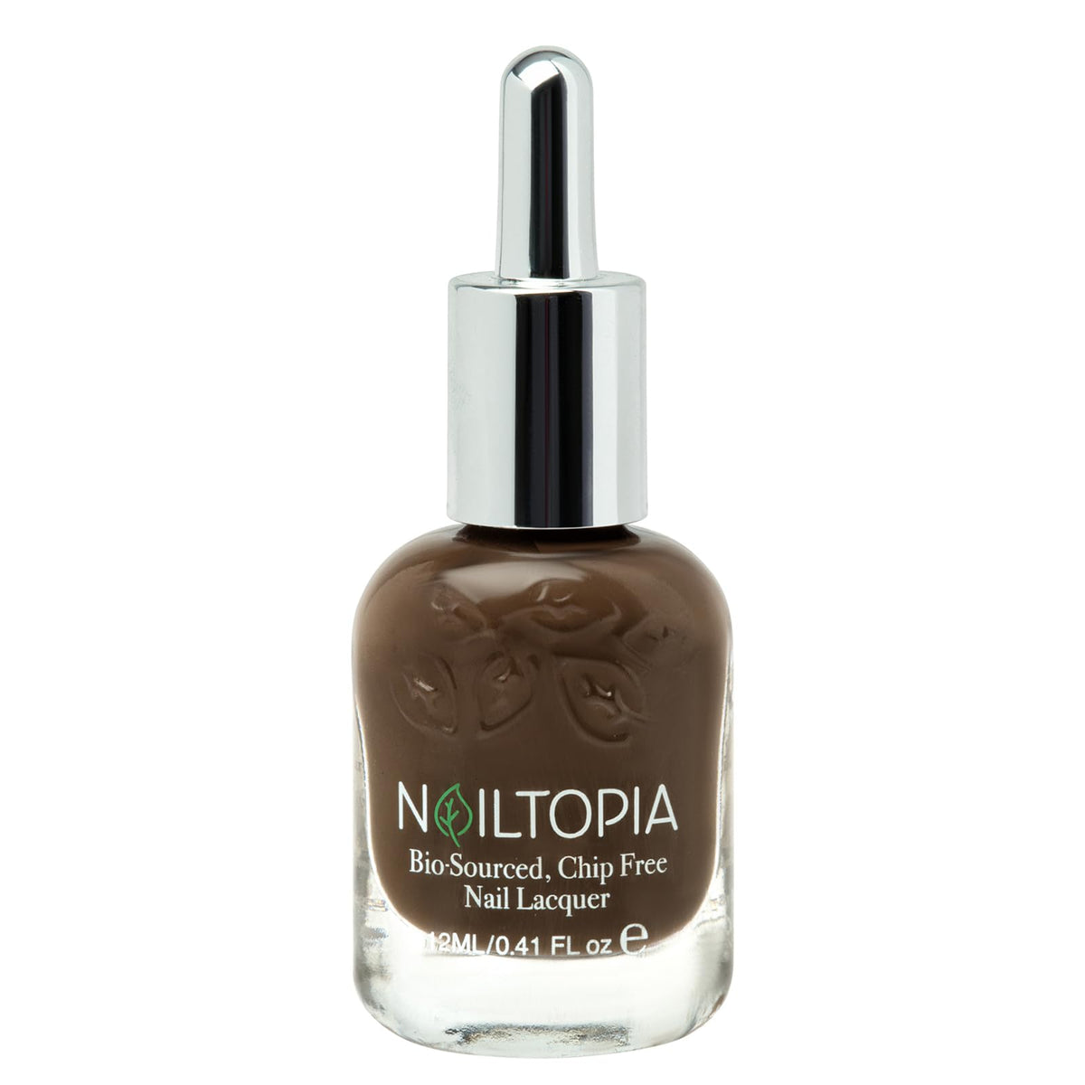 Nailtopia - Plant-Based Chip Free Nail Lacquer - Non Toxic, Bio-Sourced, Long-Lasting, Strengthening Polish - But First Coffee (Brown With Warm