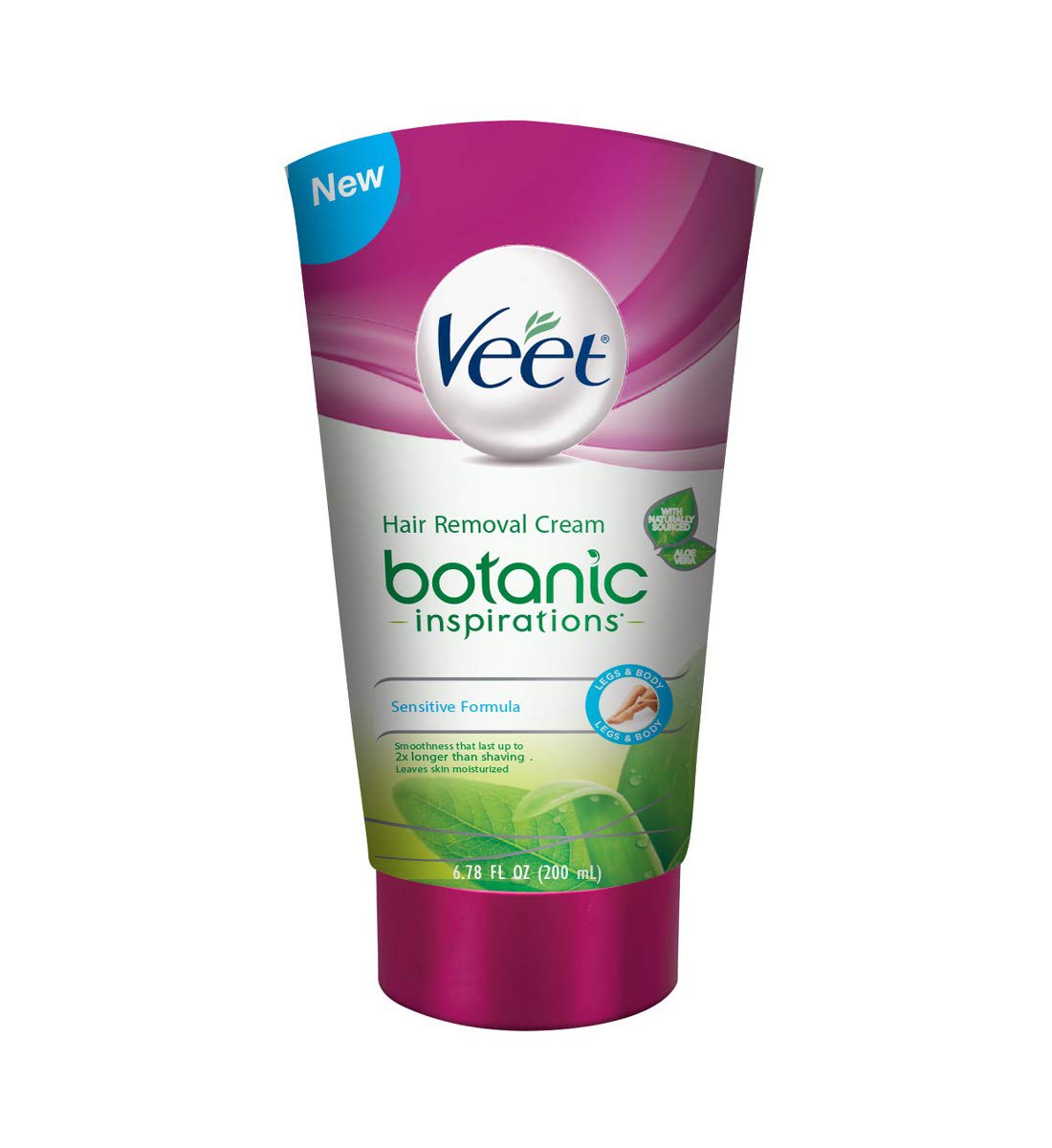 Veet IQO Veet botanic inspirations hair remover cream 6.78 fluid ounce, Pink, 6.78 Fl Oz (Pack of 4) Beauty and Personal Care Veet