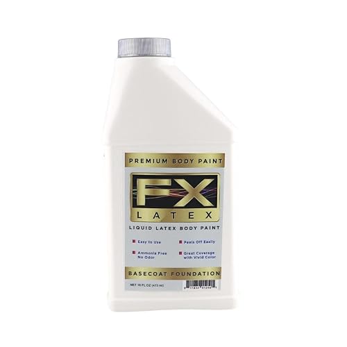 Liquid Latex - Face and Body Paint, Ammonia Free, Easy On and Off, Cosplay Makeup, Create Professional Monster, Zombie Arts 16 Oz (Basecoat) Beauty & Personal Care Liquid Latex Fashions