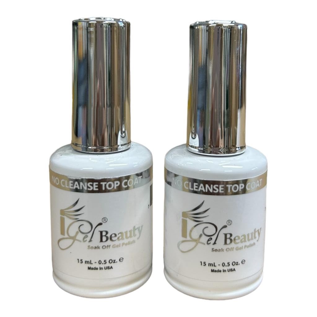IGEL Impeccable Gel Soak Off No Cleanse Top Coat 0.5 oz (2 Packs)