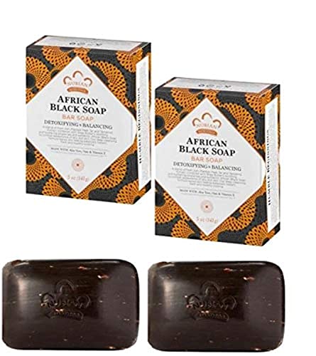 Bar Soap, African Blk with Al, 5 oz ( 2 Pack) Beauty & Personal Care Nubian Heritage