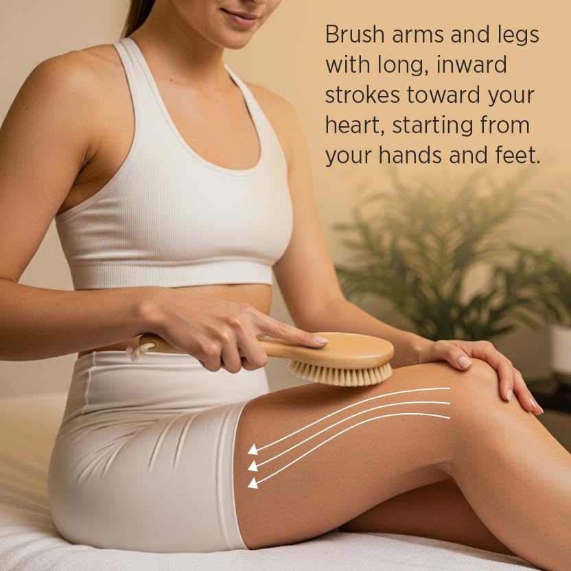 Tiger Tail Therapeutic Dry Brush for Body - Includes Carry Bag - Exfoliating Brush for Lymphatic Massage, Cellulite Appearance, Skin Rejuvenation Beauty and Personal Care Tiger Tail