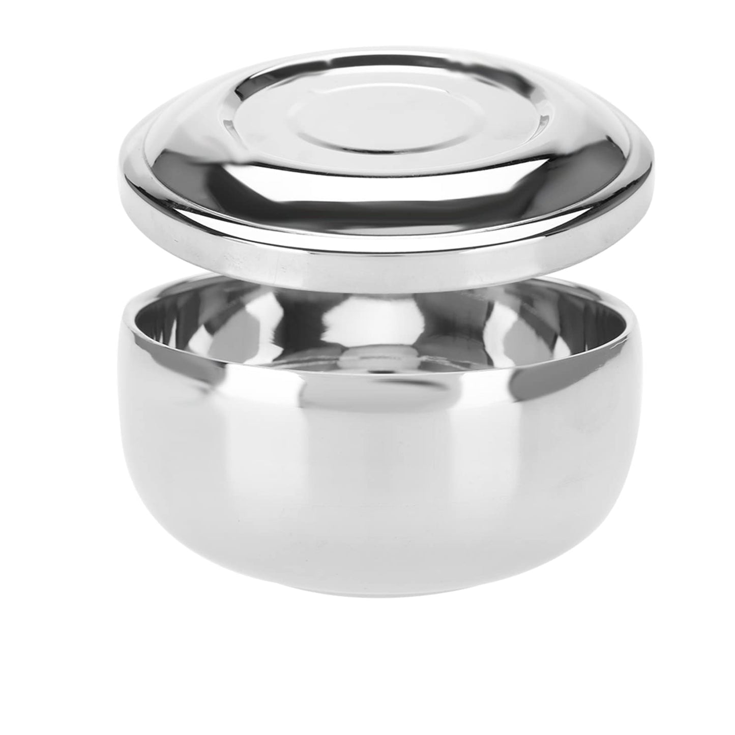 STAINLESS STEEL SHAVING MUG CONTAINER WITH LID FOR HOME AND TRAVEL Beauty and Personal Care ZJchao