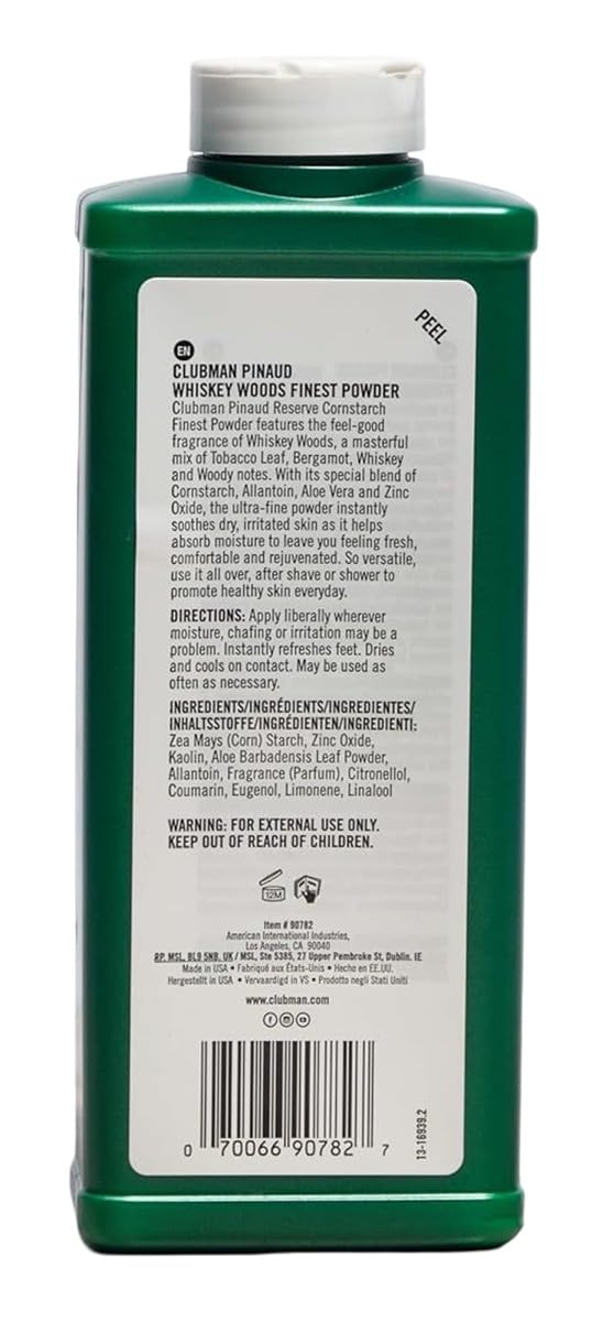 Clubman Reserve Whiskey Woods Powder (9 oz) - 2 pack