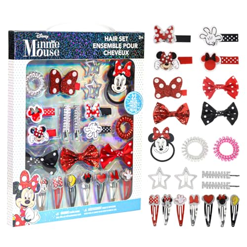 Townley Girl Disney Minnie Mouse Hair Accessories Set for Kids, Perfect for Parties, Sleepovers and Makeovers, Ages 3 Beauty & Personal Care Townley Girl