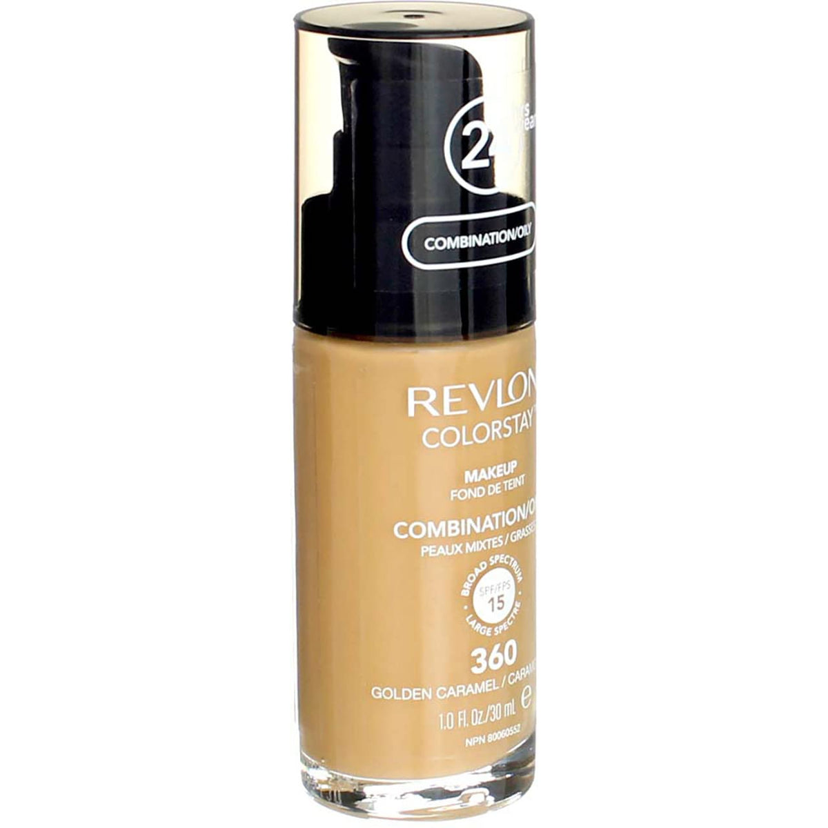 Revlon ColorStay Makeup Foundation For Combination Oily Skin, Golden Caramel 360, SPF 15, 1 fl oz (Pack of 1) Beauty & Personal Care REVLON