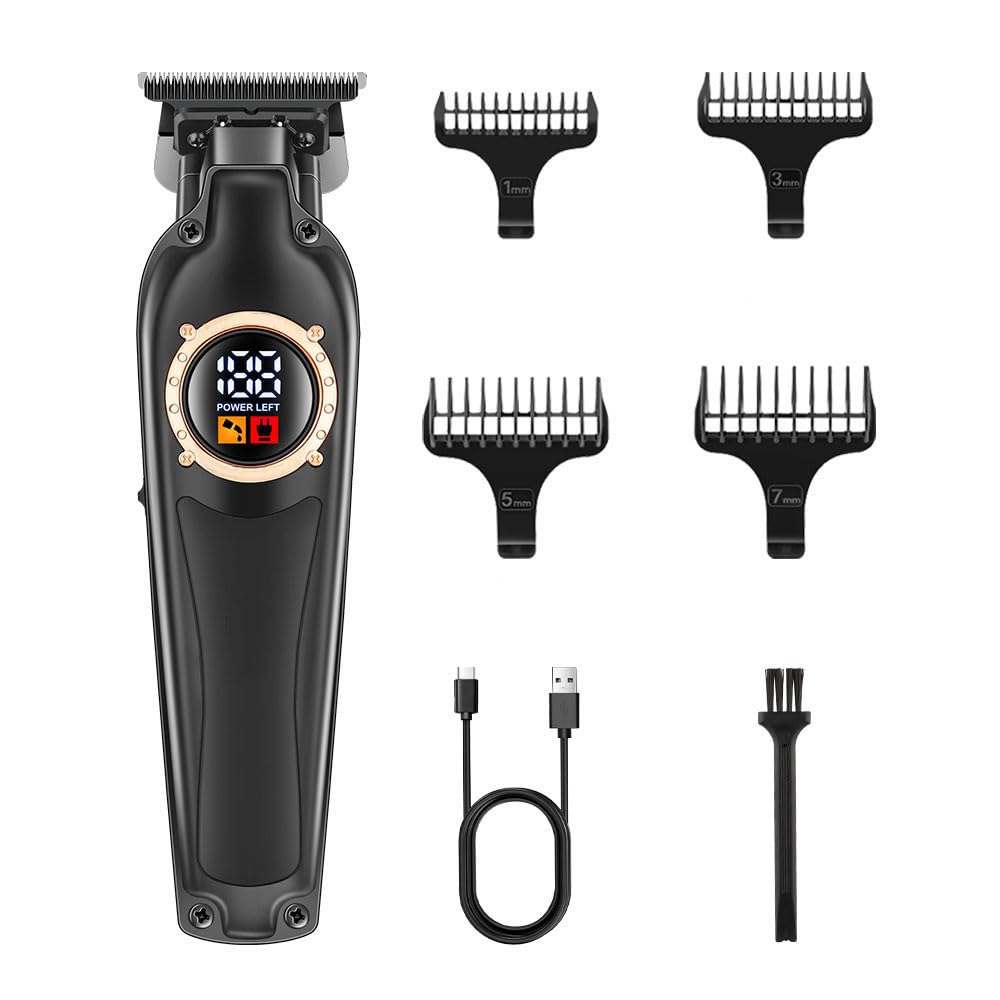 GLESVOWIO Body Hair Trimmer for Men Manscape Cordless Clipper with LED Display 4 Limit Combs Powerful Motor Rechargeable Cutting Machine for Home Use Beauty and Personal Care GLESVOWIO