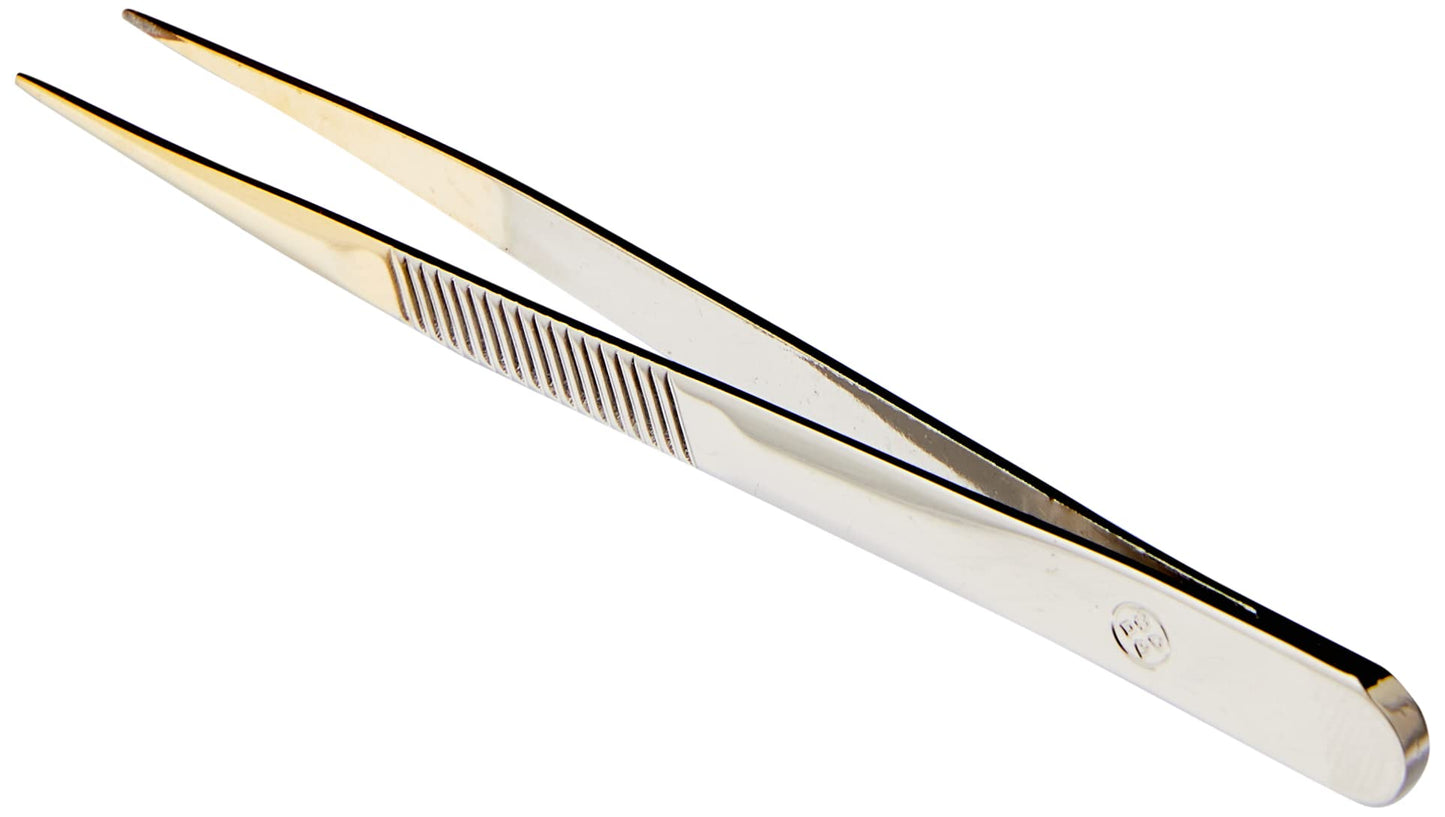 Mundial Gold Pointed Tweezers for Ingrown Hair Removal Beauty & Personal Care Mundial