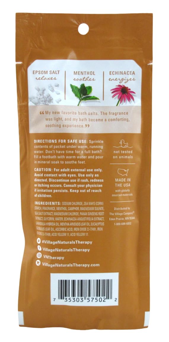Village Naturals Mineral Bath Soak Breath Lemon Mint 2 Ounce (12 Pieces) Beauty and Personal Care Village Naturals Therapy