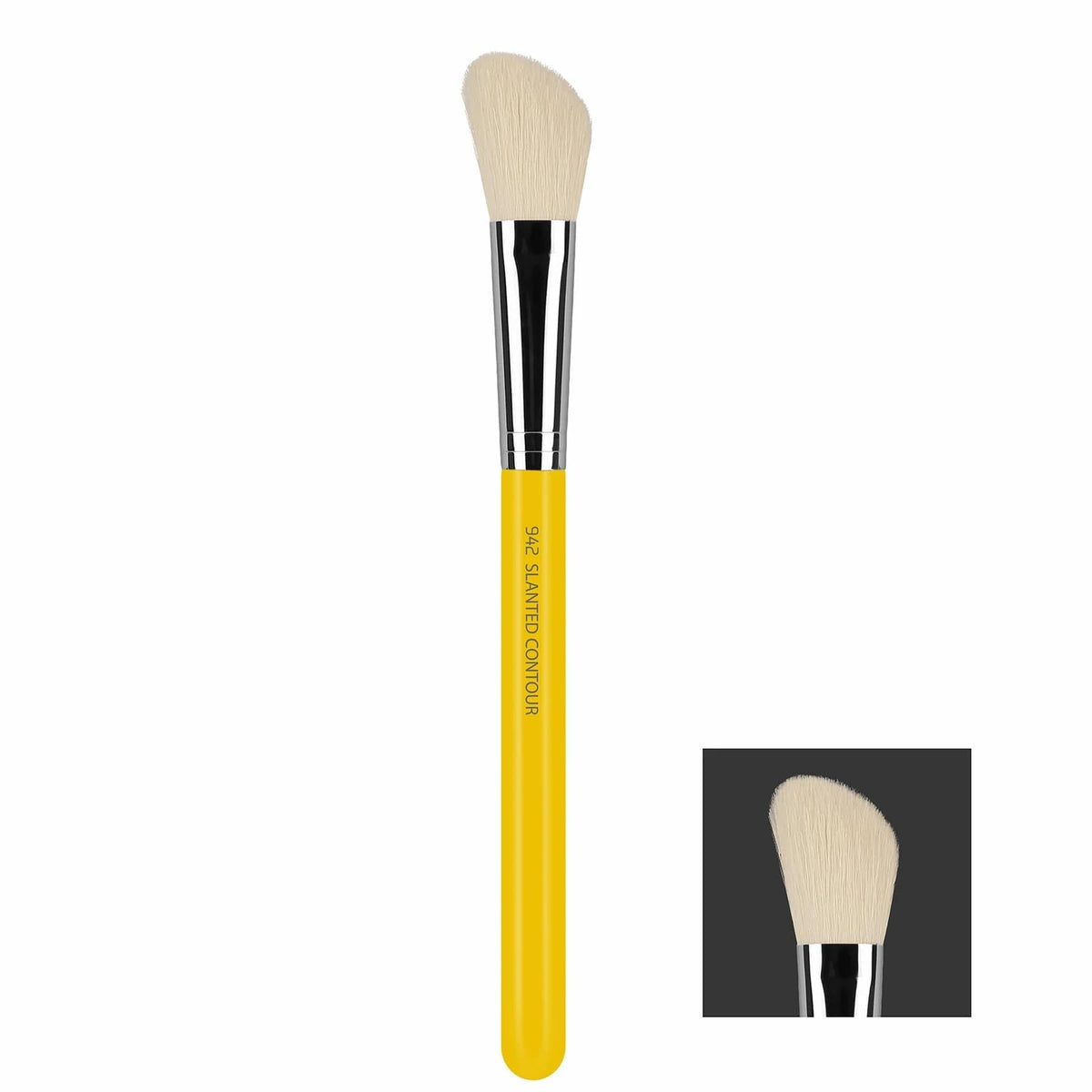 Bdellium Tools Professional Makeup Brush - Studeo Series 942 Slanted Contour - With Mix of Soft Synthetic & Natural Fibers, For Adding Dimension