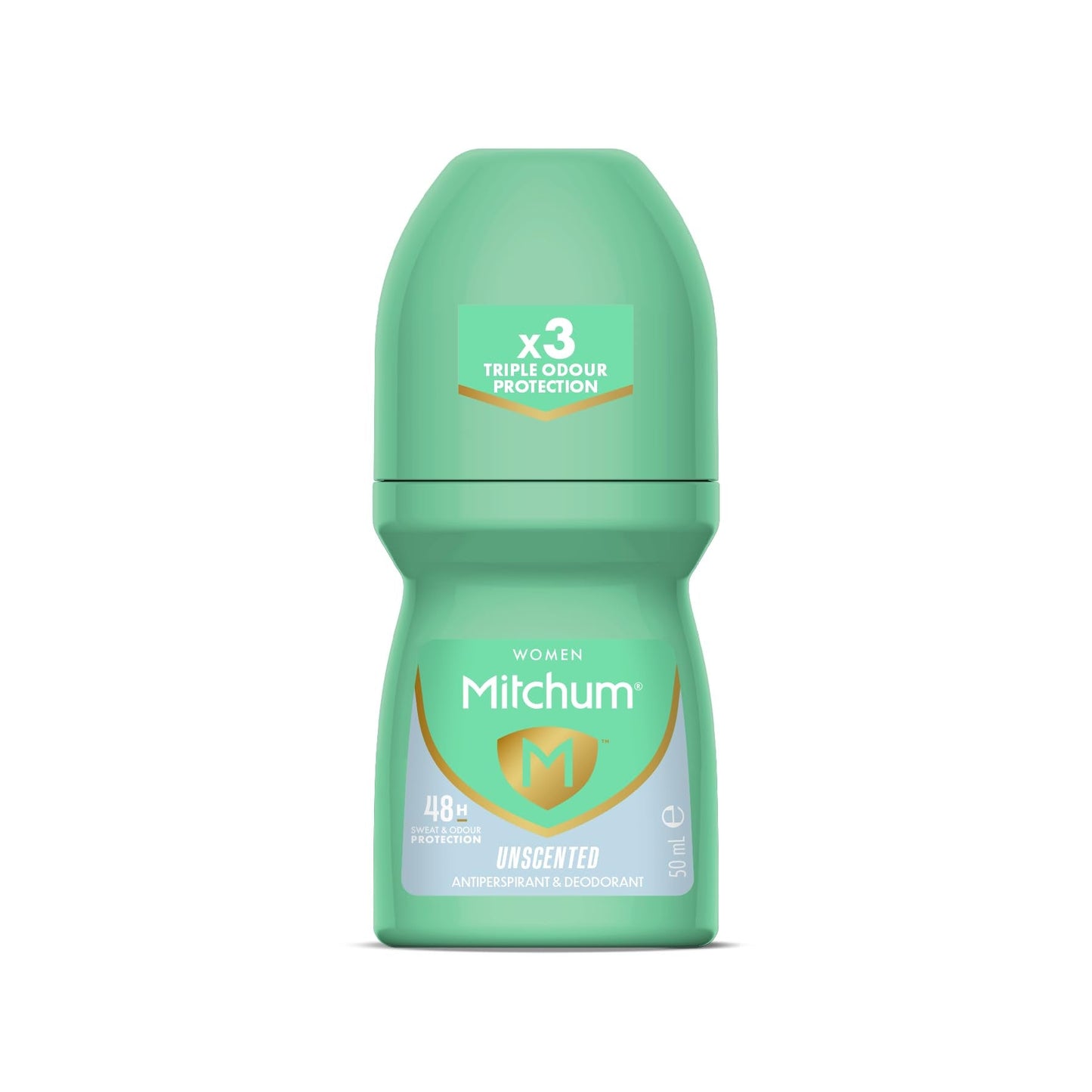 Brand New - Mitchum Roll on 50ml Unperfumed - Excess Perspiration & Body Odour Beauty and Personal Care Mitchum
