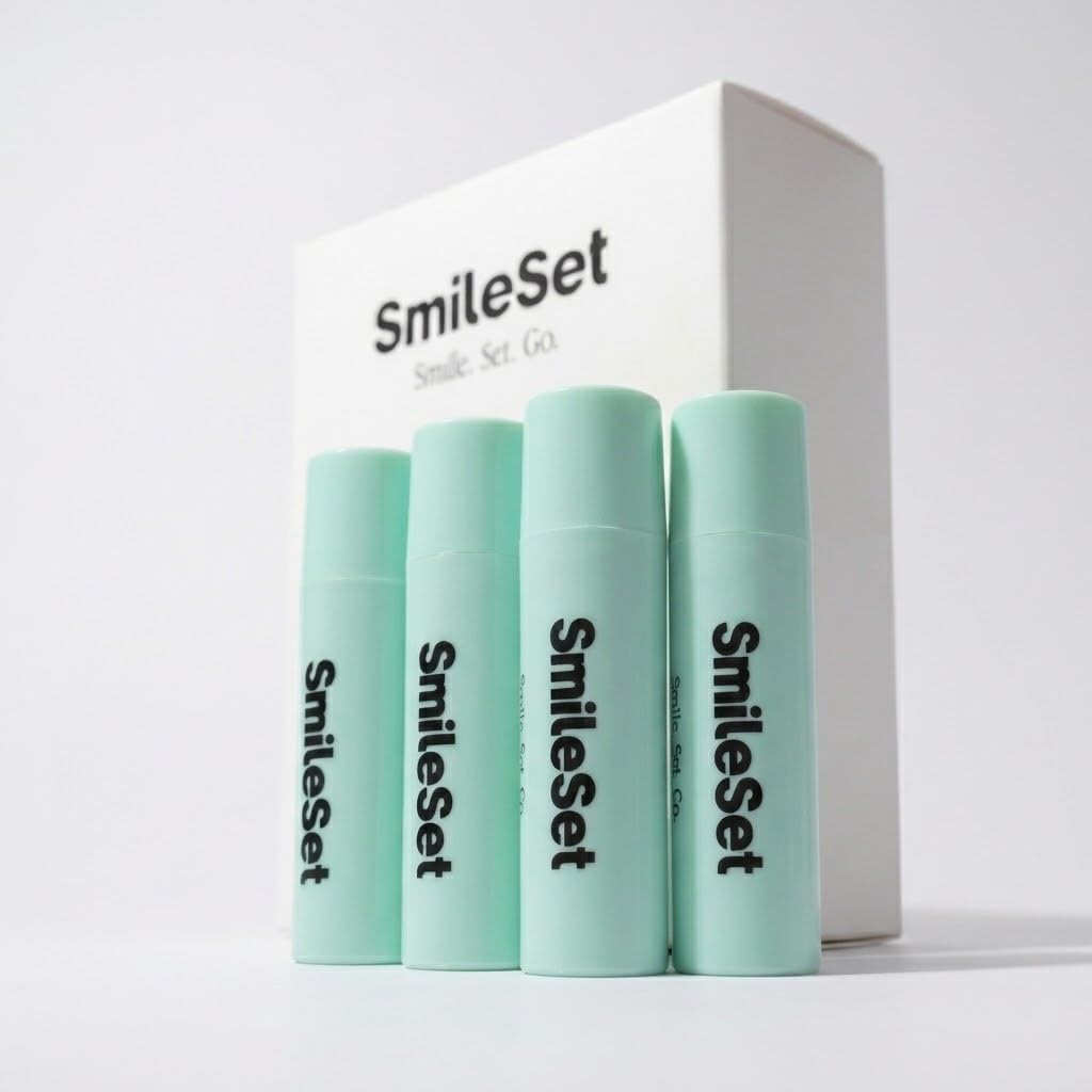 Smile Set Premium Hydrating Lip Balm Twist-Up Tubes - Extra Moisturizing Lip Balm with Mineral Oil - Pack of 4 Beauty and Personal Care SmileSet