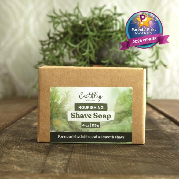 Earthley Wellness Nourishing Shave Soap, Natural Shaving Bar with Avocado Oil, Shea Butter & French Green Clay, Moisturizing Shave for Sensitive Skin Beauty and Personal Care Earthley Wellness