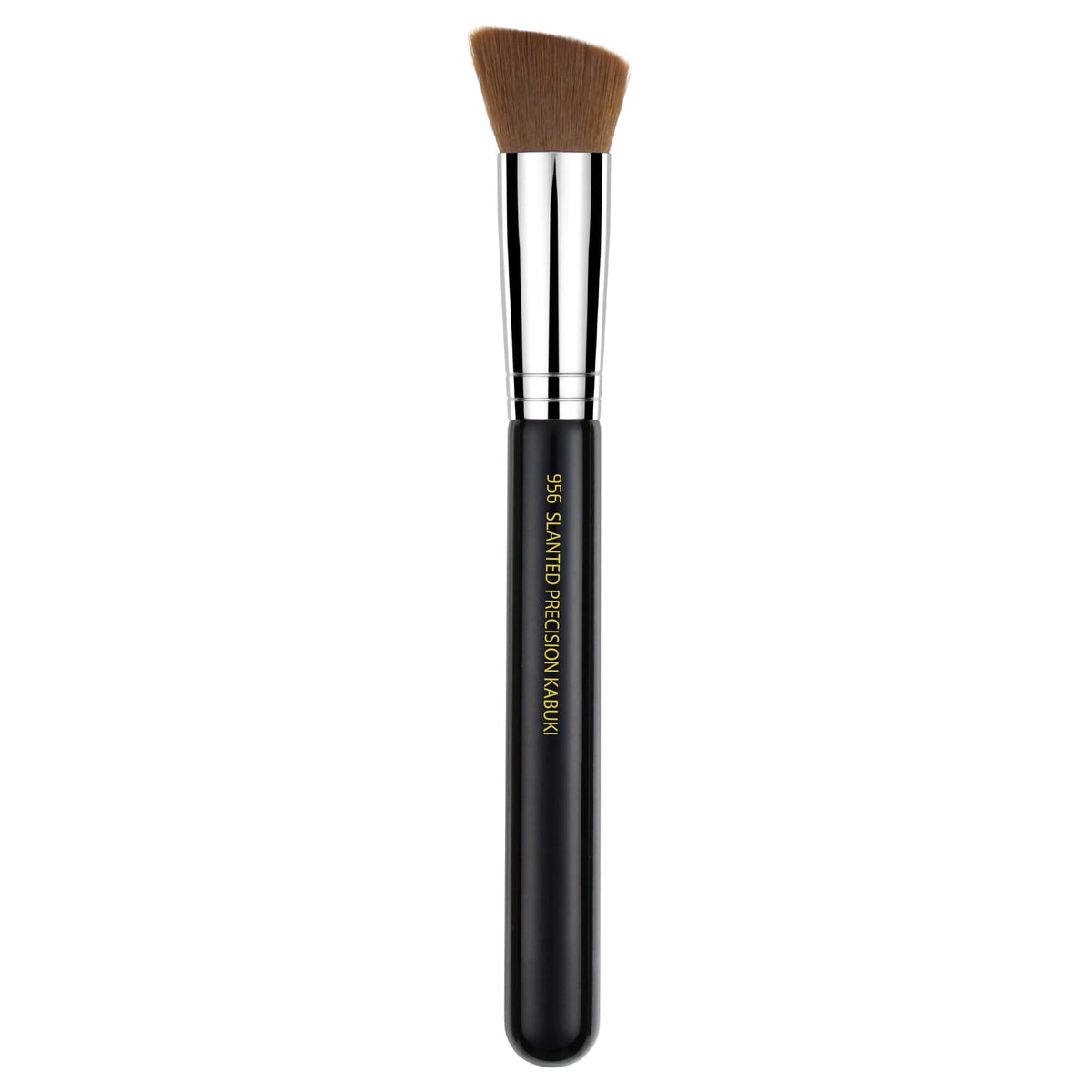 Bdellium Tools Professional Makeup Brush - Maestro Series 956 Slanted Precision Kabuki - With Soft Synthetic Fibers, For Perfect Complexion (Black