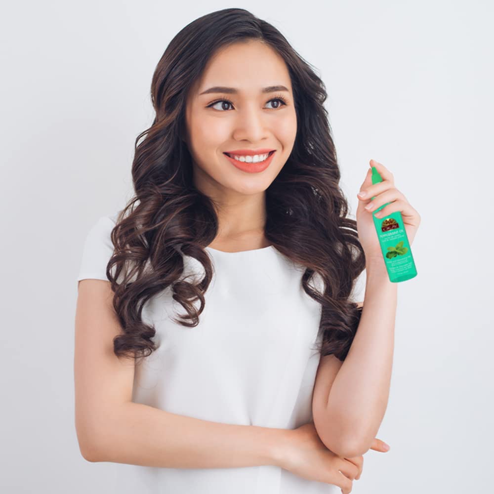 OKAY Peppermint Blended Oil for Hair Growth, Scalp & Skin - Cooling Peppermint Hair Oil Helps Dry Itchy Scalp, Moisturizes Hair & Skin, Lightweight Beauty & Personal Care OKAY