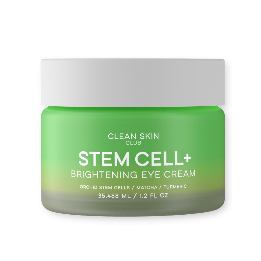 CLEAN SKIN CLUB Brightening+ Stem Cell Eye Cream, Reduces Dark Circles & Puffiness, Fragrance Free, 1.2 fl oz (Pack of 1) Beauty & Personal Care CLEAN SKIN CLUB