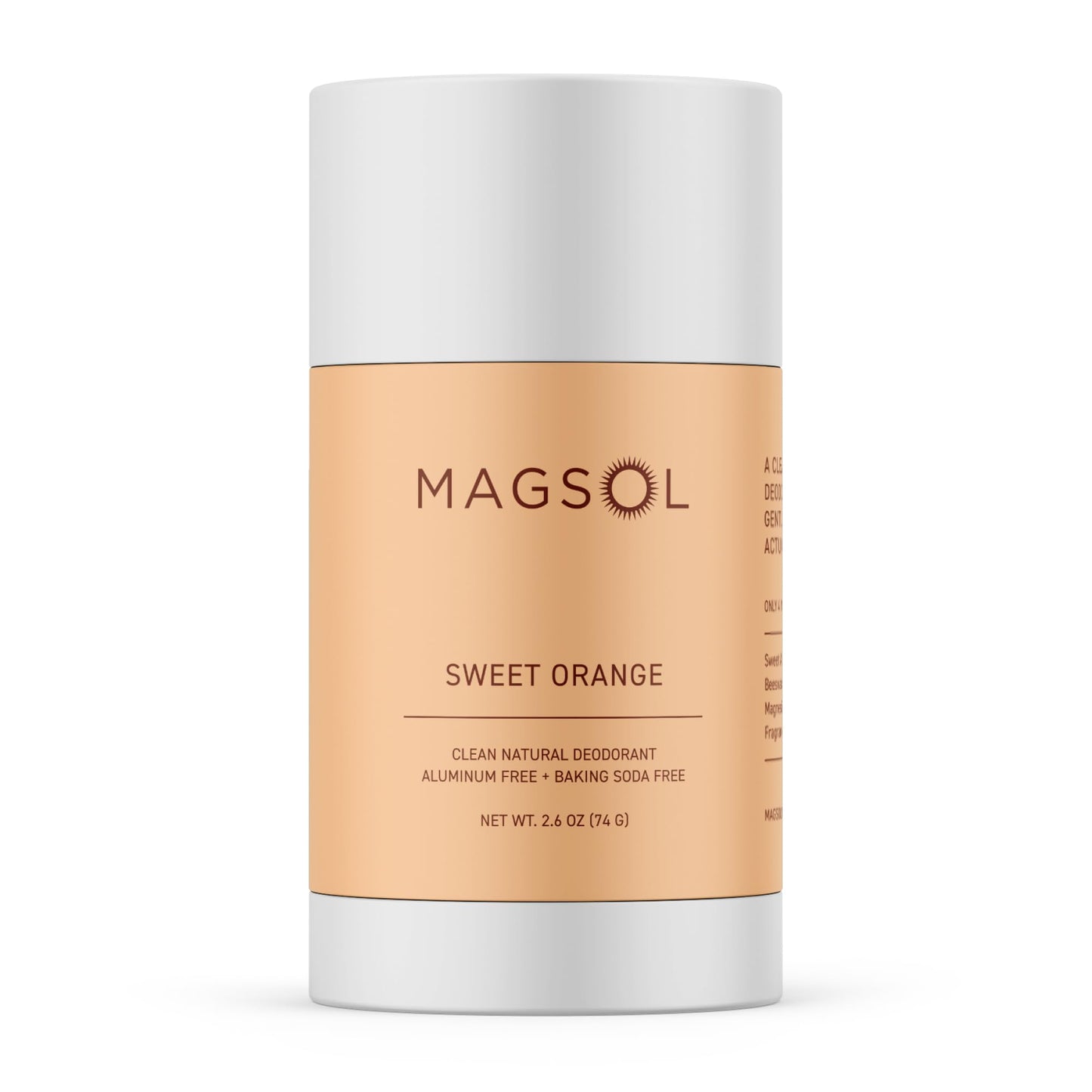 MAGSOL Magnesium Deodorant for Men, Aluminum Free, Baking Soda Free Natural Deodorant for Sensitive Skin, Long Lasting Odor Protection with Sweet Beauty and Personal Care MagSol Organics