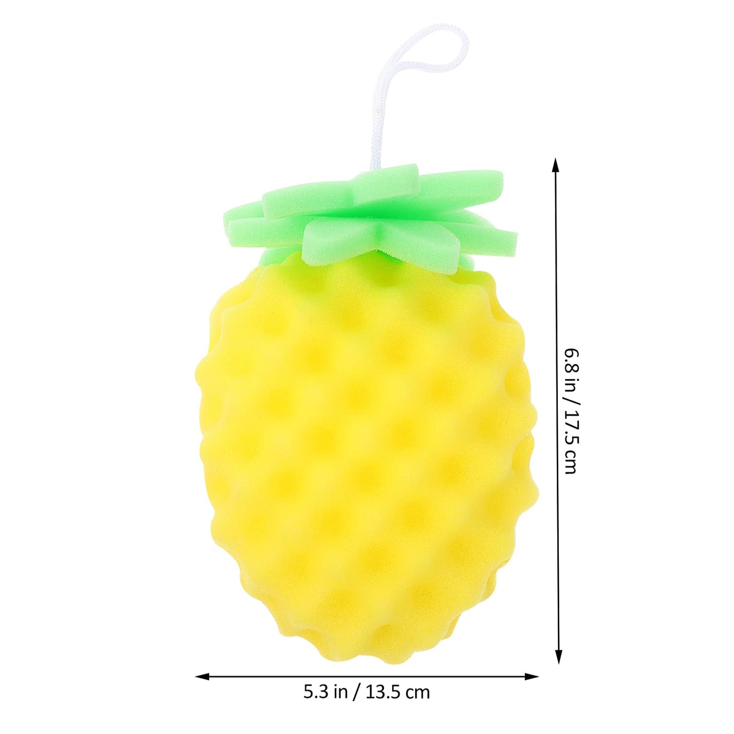 Healifty Body Scrubber Sponge Cartoon Pineapple Shaped Exfoliating Bath Sponge Loofah Bath Spa Puff Scrubber Ball Towel Shower for Beauty and Personal Care Healifty