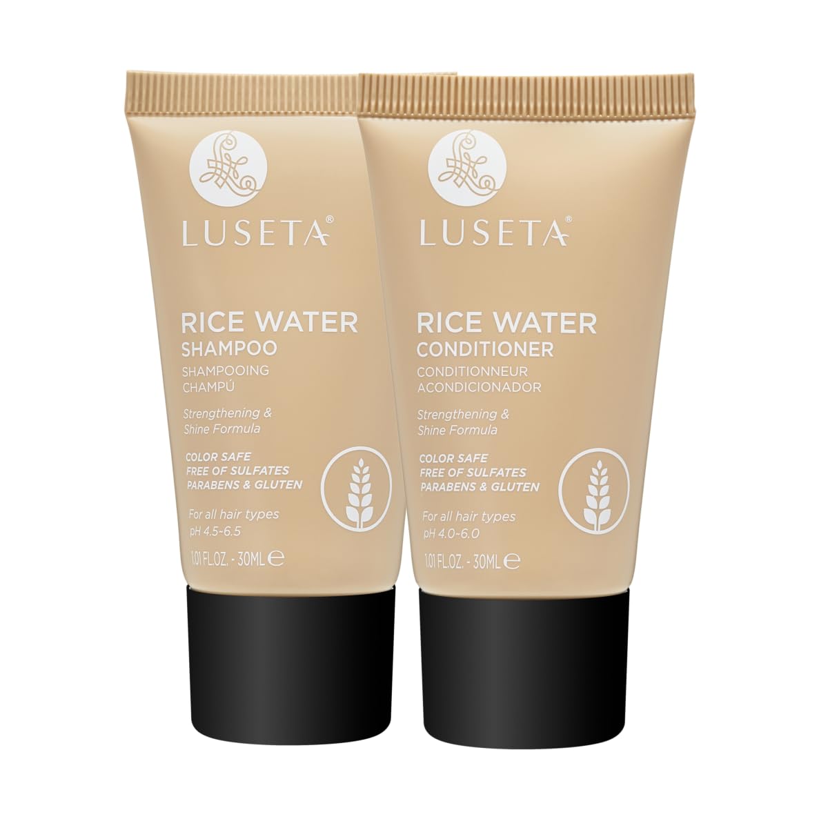 Luseta Rice Water Shampoo and conditioner Set Strengthening & Nourishing Revitalizes Shine for All Hair Types Hydrating & Frizz Control for Women Beauty & Personal Care L LUSETA