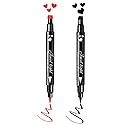 Go Ho 2 PCS Waterproof Liquid Eyeliner Stamps,Double-side Black&Red Smudge-proof Eye Liner,Heart Stamp Eyeliner for Halloween Costumes Beauty & Personal Care Go Ho
