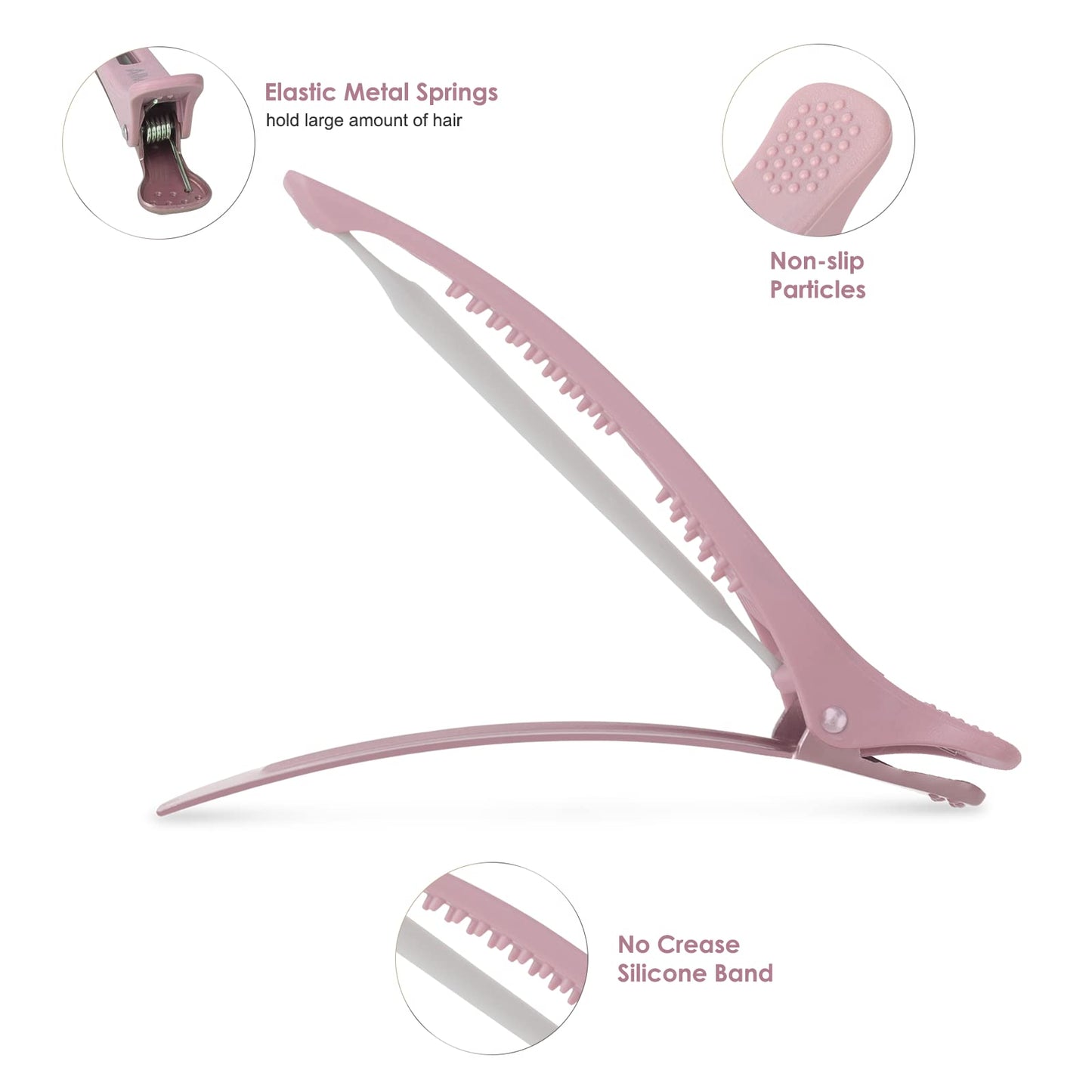 AIMIKE 12pcs Professional Hair Clips for Styling Sectioning, Anti-Slip No-Trace Duck Billed Hair Clips with Silicone Band, Salon and Home Hair Cutting Beauty and Personal Care AIMIKE