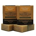 Traverse Bay Bath and Body Black Pepper Turmeric Soap, All Natural Cold Process Essential Oil, Spicy Ginger Pepper Scent, 2 Bars, 11+ oz Beauty & Personal Care Traverse Bay Bath and Body