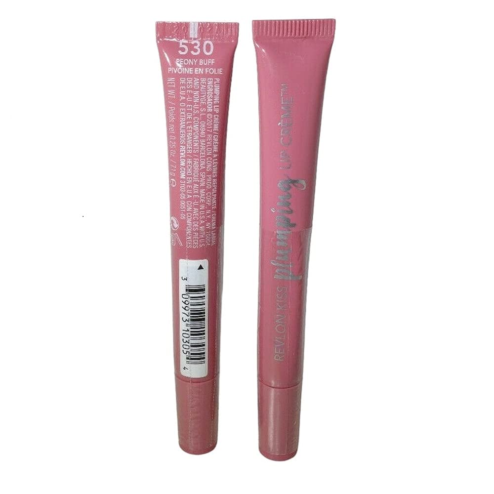 Pack of 2 Revlon Kiss Plumping Lip Creme, Peony Buff 5302 Beauty & Personal Care REVLON