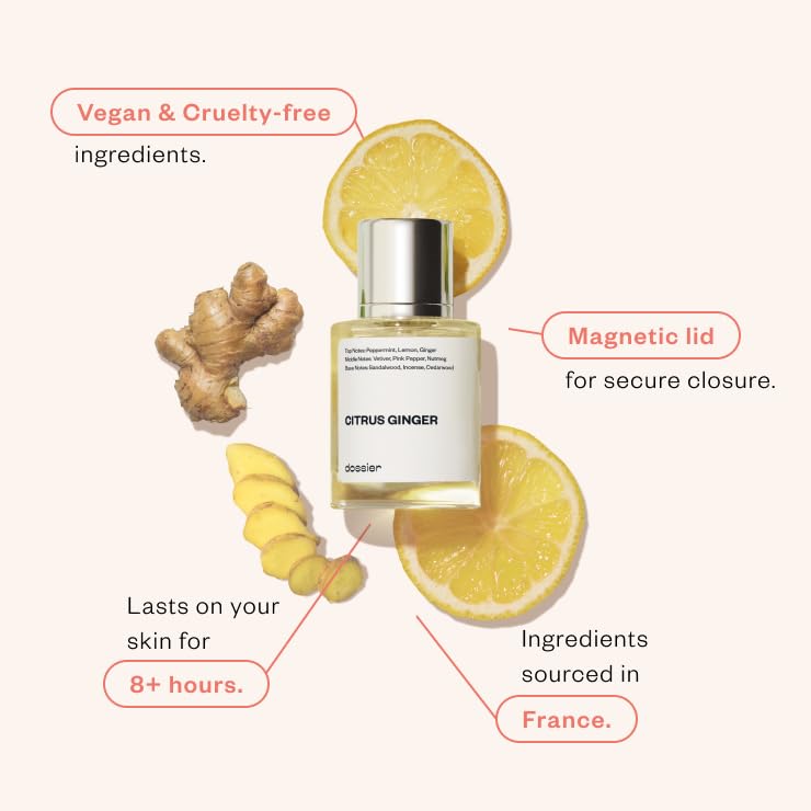 Dossier - Citrus Ginger - Eau de Parfum - Perfume Luxury - Pure Infused - For Men - Fragrance 1,7 Fl 0z (50ml) Beauty & Personal Care Dossier