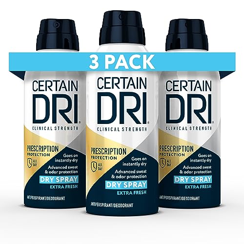 Certain Dri Prescription-Strength Clinical Antiperspirant Dry Spray - 72-Hour Sweat & Odor Protection for Excessive Sweating & Hyperhidrosis Beauty and Personal Care Certain Dri