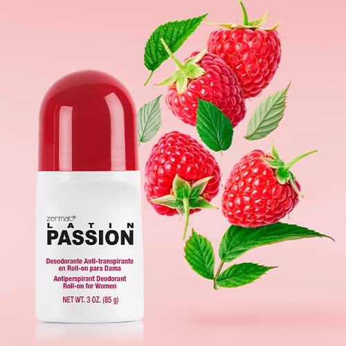Zermat Latin Passion, Roll-On Deodorant for Women, 24 h Antiperspirant, Warm and Fruity Scent 2.5 Oz. Beauty and Personal Care Zermat