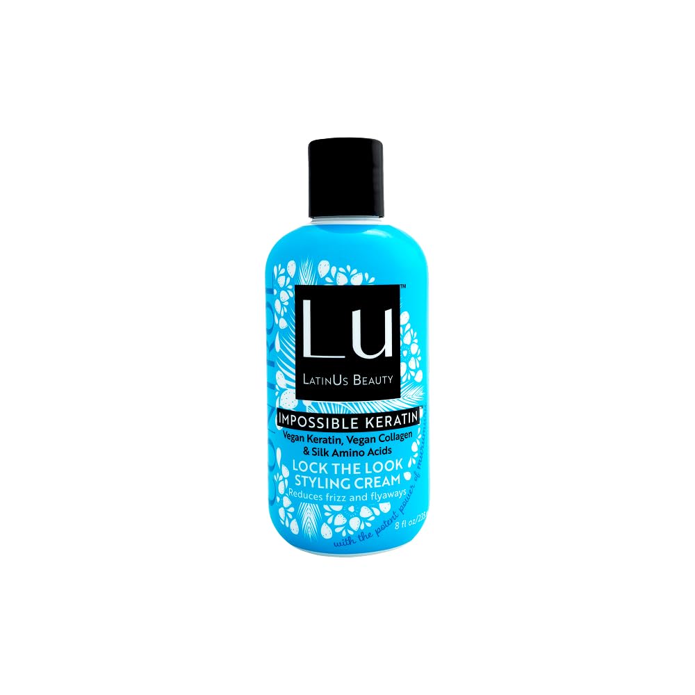 Lu by LatinUs Beauty Control Lock the Look Styling Cream Anti-Frizz Heat Protection Tame & Sleek for Frizzy, Hard to Manage Hair (8 oz)