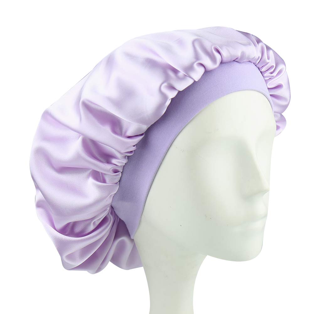 Girls Stylish Sleeping Cap Silky Double-Layered Satin Bonnet Beauty and Personal Care Alnorm