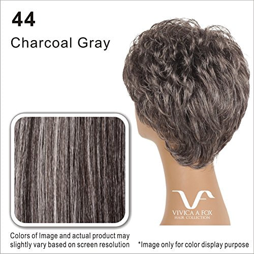 Vivica Snap Bang Crowne Color 44 Fox Wigs 100% Human HairClip In Heat Friendly 5.5" Front 7" Sides Straight Hairpiece