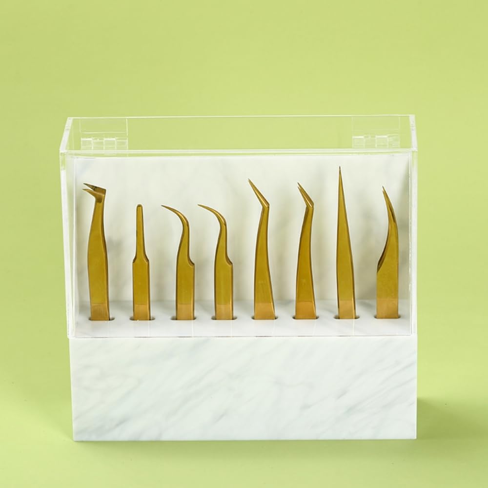 8 Holes Tweezers Holder, Acrylic Rack Storage Eyelash Extension Tools with Dust Cover Tweezer Display Stand Holder Eyelash Extension Supplies Acrylic Beauty & Personal Care LIXIMMAZN