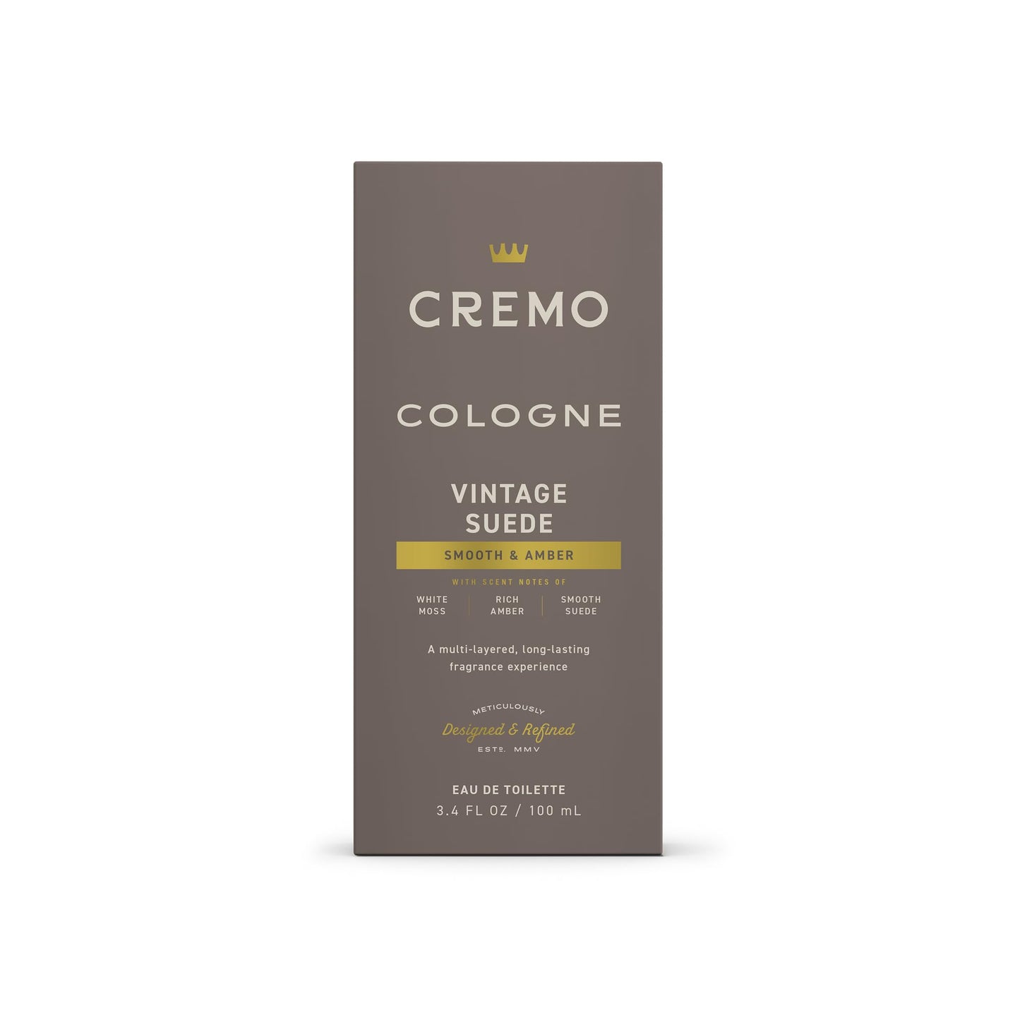 Cremo Cologne For Men - Vintage Suede Mens Cologne Spray, A Combination of White Moss, Rich Amber, and Smooth Suede, Multi-Layered Signature Men's Beauty & Personal Care Cremo