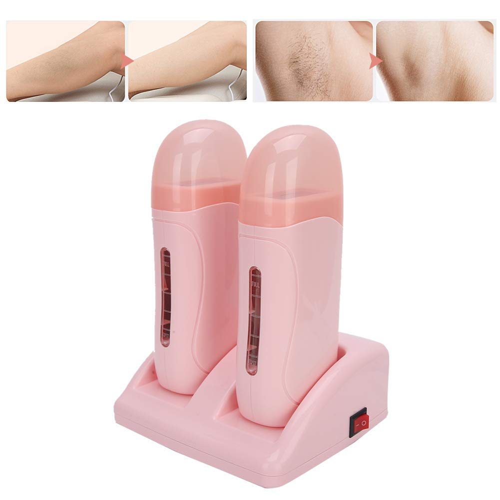Pongnas Portable Wax Warmer, Professional Double Depilatory Wax Warmer, 40W Hair Removal Machine, Electric Depilatory Roll On Heater Home Machine Beauty and Personal Care Pongnas