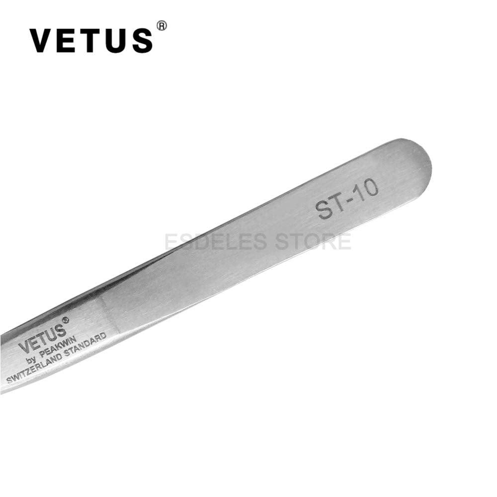 Vetus Tweezer Professional Tweezers Tool ST-10 Non-magnetic Stainless Steel Pointed Tip Beauty and Personal Care Vetus