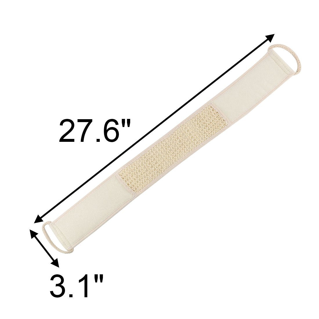 Ruilogod Polyester Household Body Bathing Tool Back Scrubber Pad 70cm Length Beige (id: d1f 843 75a 507 511 Beauty and Personal Care Ruilogod