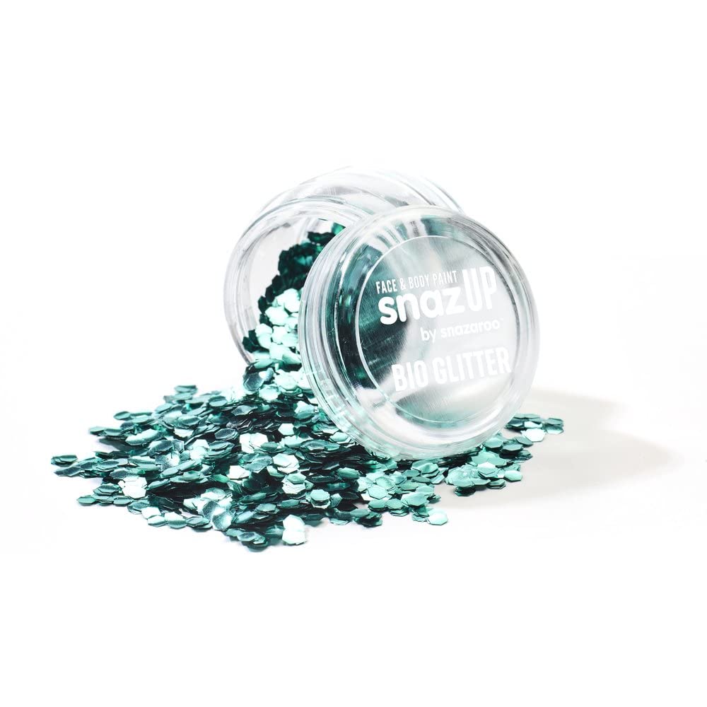 Snazaroo Chunky Bio Glitter, 5g (.17-oz) Tub, Turquoise Beauty & Personal Care Snazaroo