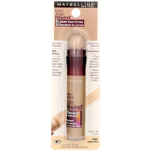 Maybelline Instant Age Rewind Eraser Dark Circles Treatment Concealer, Light 0.2 oz (Pack of 2) Beauty & Personal Care MAYBELLINE