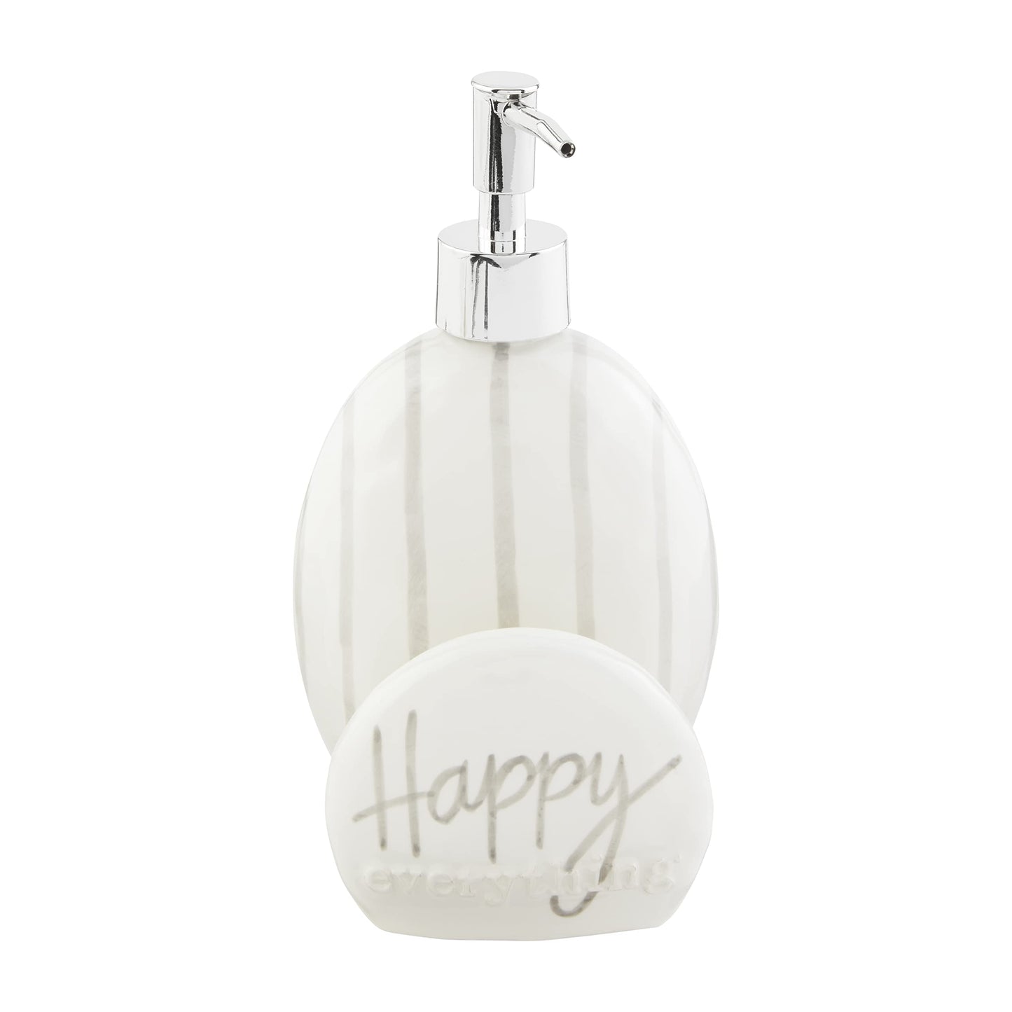 Mud Pie, White, 5" x 4 1/4" Happy Sponge Soap Pump Beauty & Personal Care Mud Pie
